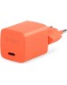 TTEC Сетевое зарядное устройство SmartCharger GAN 20W PD USB-C Travel Fast Charger с кабелем USB-C - Lightning. Длина кабеля: 120 см. Цвет: неоновый оранжевый