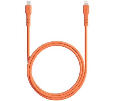 TTEC Сетевое зарядное устройство SmartCharger GAN 20W PD USB-C Travel Fast Charger с кабелем USB-C - Lightning. Длина кабеля: 120 см. Цвет: неоновый оранжевый