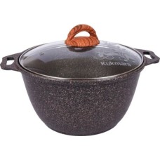 Кастрюля KUKMARA кго42а а/пр литая 4,0л стекл/кр Granit ultra original