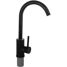 Смесители САНАКС 13091 Смеситель для кухни, шаровый, С - образный излив, цвет ЧЕРНЫЙ КАМЕНЬ