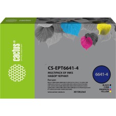 Чернила CACTUS Чернила CS-EPT6641-4 T664 многоцветный набор 4x100мл для Epson L100/L110/L120/L132/L200/L210/L222/L300/L312/L350/L355/L362/L366/L456/L550/L555/L566/L1300