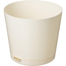 Горшок цветочный HOMVER Oregano D200мм, 4л с прикорневым поливом (светло-бежевый) 221602625/01