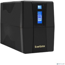 EXEGATE EX292792RUS ИБП Power Smart ULB-1000.LCD.AVR.2SH.RJ.USB <1000VA/550W, LCD, AVR, 2*Schuko,RJ45/11,USB, Black>