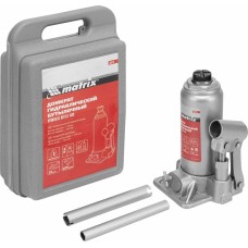 Домкрат MATRIX Домкрат гидравлический бутылочный, 3 т, h подъема 178-343 мм, в пластиковом кейсе 50774