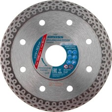 Диск алмазный GROSS Диск алмазный, 115 х 22.2 мм, тонкий, сплошной (Jaguar) мокрая резка 73052