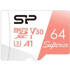 SILICON POWER Флеш карта microSDXC 64GB SP064GBSTXDV3V20 Superior V30 A1 w/o adapter