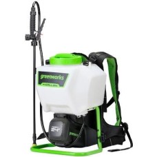 GREENWORKS Опрыскиватель G24BPSII, аккумуляторный, ранцевый, 15л, белый/зеленый [5300307]
