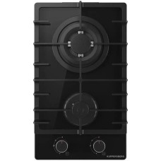 Варочная поверхность газовая KUPPERSBERG Газовая варочная панель Hi-tech FG 36 B, 2 конфорки, закаленное стекло, черный