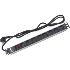 CABEUS Блок распределения питания PDU-8P-2EU, горизонт.размещ., SchukoХ8, Тип вход. тока 16A, 2м
