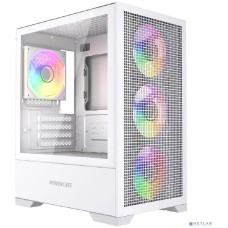 Powercase Mistral Micro B315W, Tempered Glass, 4x 120mm ARGB PWM Fan, белый, mATX (CMMB315W-A4)