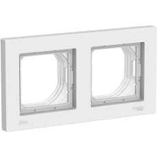 SCHNEIDER ELECTRIC Рамка ATN440102 (ATN440102) накладная 2шт горизонтальный монтаж ABS пластик белый