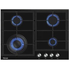 Варочная панель газовая ARDO Газовая варочная панель GHK63G1WFCB2, 4 конфорки, закаленное стекло, черный