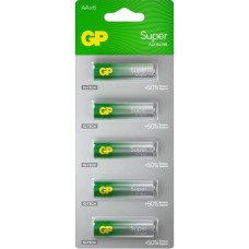 GP AA Батарейка Super Alkaline 15AA21-2CRSC5, 5 шт. 2500мAч