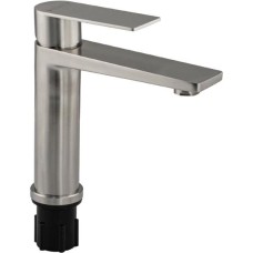 МАГНУС - Смеситель для раковины, литой корпус, из нержавеющей стали марки SUS 304, цвет САТИН. 9434