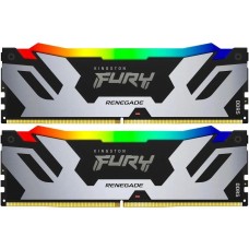 KINGSTON Память DDR5 2x16GB 6400MHz KF564C32RSAK2-32 Fury Renegade XMP RGB RTL Gaming PC5-51200 CL32 DIMM 288-pin 1.4В kit dual rank с радиатором Ret
