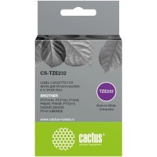 CACTUS Картридж ленточный CS-TZE232 TZe-232 красный на белом 12x8 для Brother PT-P1010, PT-P700, P750W, P900W, P950W, PT-D210, D450VP, D600VP, PT-H110BUNDE