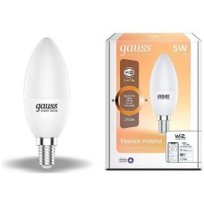 GAUSS Умная лампа IoT Smart Home E14 5Вт 470lm Wi-Fi (упак.:1шт) (1100112)