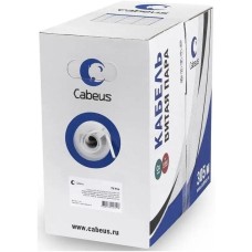 CABEUS Кабель информационный UTP-4P-Cat.5e-SOLID-GY кат.5E U/UTP 4 пары PVC внутренний 305м серый