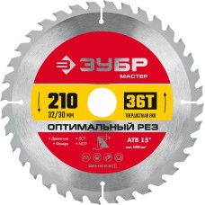 ЗУБР Оптимальный рез, 200 x 32/30 мм, 36T, пильный диск по дереву (36912-210-32-36)