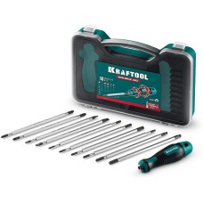 KRAFTOOL Double 20, 20 шт, набор: отвертка с переставными стержнями (25817)