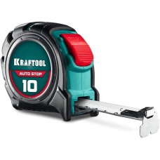 KRAFTOOL AutoStop 10м х 25мм, профессиональная рулетка с автостопом (3412-10-25)