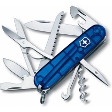VICTORINOX Нож перочинный Huntsman (1.3713.T2) 91мм 15функц. синий полупрозрачный карт.коробка