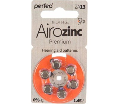 Элементы питания PERFEO ZA13-6BL AIROZINC PREMIUM (6)