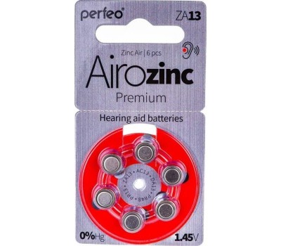 Элементы питания PERFEO ZA13-6BL AIROZINC PREMIUM (6)