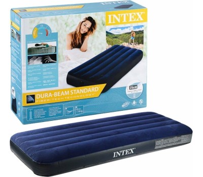 Матрас надувной INTEX Матрас надувной CLASSIC DOWNY AIRBED FIBER-TECH 76x191x25 см (в коробке) Арт. 64756