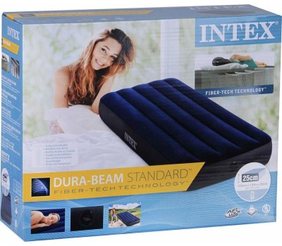 Матрас надувной INTEX Матрас надувной CLASSIC DOWNY AIRBED FIBER-TECH 76x191x25 см (в коробке) Арт. 64756