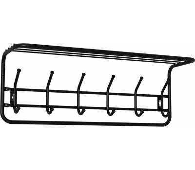 Вешалка настенная ЗМИ с полкой 80 Черная ВСП 7