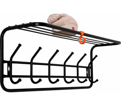 Вешалка настенная ЗМИ с полкой 80 Черная ВСП 7