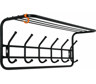 Вешалка настенная ЗМИ с полкой 80 Черная ВСП 7