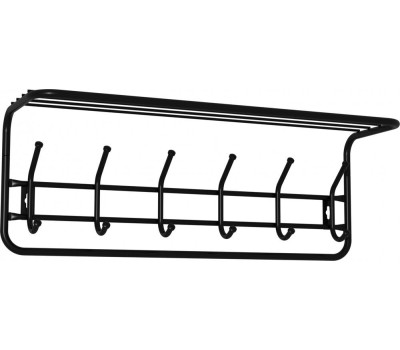 Вешалка настенная ЗМИ с полкой 80 Черная ВСП 7