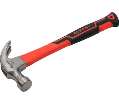 Ручной инструмент REXANT (12-8121) Молоток-гвоздодер с фибергласовой рукояткой 450 г