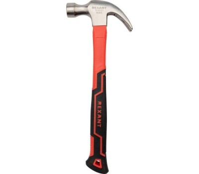Ручной инструмент REXANT (12-8121) Молоток-гвоздодер с фибергласовой рукояткой 450 г