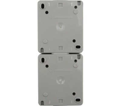 KRANZ (KR-78-0615) БЛОК ВЕРТИКАЛЬНЫЙ 2 РОЗЕТКИ INDUSTRIAL IP54 С ЗАЗЕМЛЕНИЕМ, О/У, СЕРЫЙ
