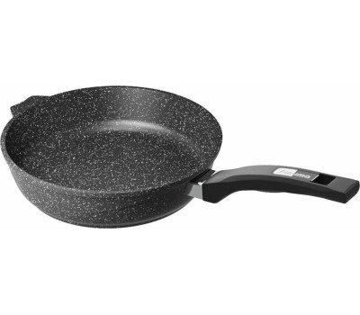 Сковорода МЕЧТА С30802 Гранит black 30см с несъемной ручкой и стекл. Крышкой
