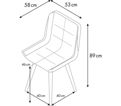 Стул обеденный POLINI Home Verona SM, мятный-черный (2 кор.)