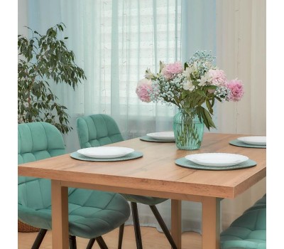 Стул обеденный POLINI Home Verona SM, мятный-черный (2 кор.)