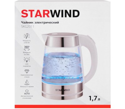 Чайник электрический STARWIND SKG2011 (1,7л. стекло)