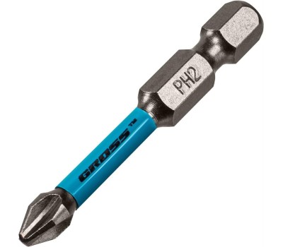 Бита GROSS Бита торсионная PH2 x 50 мм, для ударных шуруповертов, 2 шт.