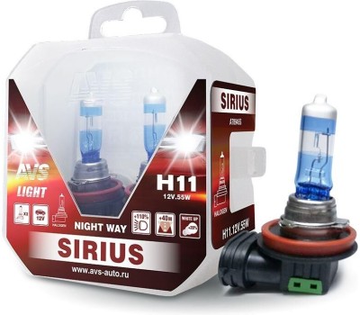 Лампа галогенная AVS SIRIUS/NIGHT WAY/ PB H11.12V.55W. 2шт