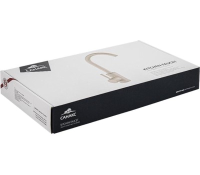 Смесители САНАКС 13091 Смеситель для кухни, шаровый, С - образный излив, цвет ЧЕРНЫЙ КАМЕНЬ