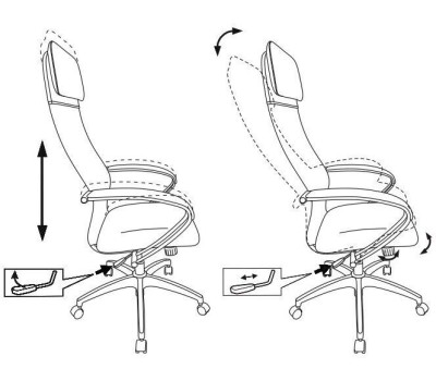 Кресло компьютерное БЮРОКРАТ Кресло руководителя CH-607SL черный TW-01 Neo Black сетка/ткань с подголов. крестов. металл хром