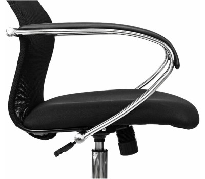 Кресло компьютерное БЮРОКРАТ Кресло руководителя CH-607SL черный TW-01 Neo Black сетка/ткань с подголов. крестов. металл хром