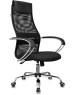 Кресло компьютерное БЮРОКРАТ Кресло руководителя CH-607SL черный TW-01 Neo Black сетка/ткань с подголов. крестов. металл хром