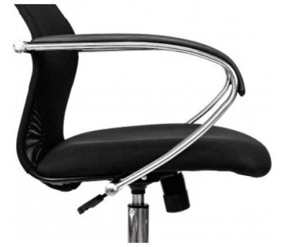 Кресло компьютерное БЮРОКРАТ Кресло руководителя CH-607SL черный TW-01 Neo Black сетка/ткань с подголов. крестов. металл хром