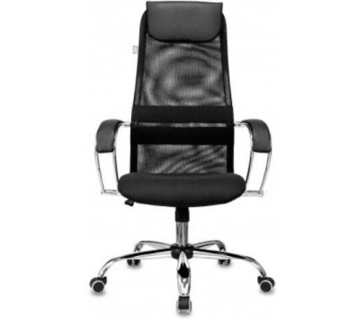 Кресло компьютерное БЮРОКРАТ Кресло руководителя CH-607SL черный TW-01 Neo Black сетка/ткань с подголов. крестов. металл хром