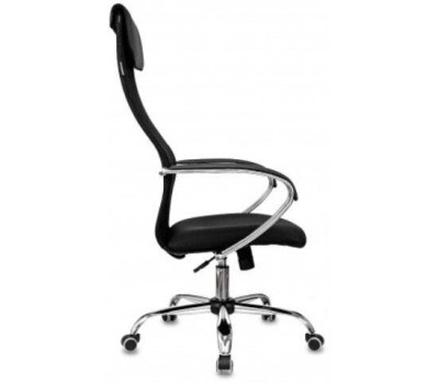 Кресло компьютерное БЮРОКРАТ Кресло руководителя CH-607SL черный TW-01 Neo Black сетка/ткань с подголов. крестов. металл хром